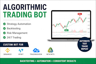 develop a smart algorithmic trading bot with backtesting automation