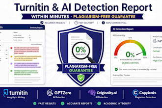 generate urgent plagiarism and ai report