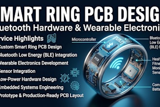 design smart ring pcb, bluetooth hardware and wearable electronics