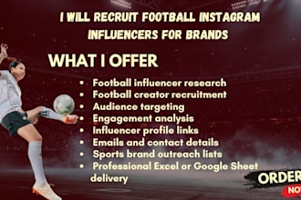 recruit football instagram influencers for brands