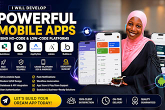 develop quickbase glide appmysite adalo bubble io IOS or android mobile app