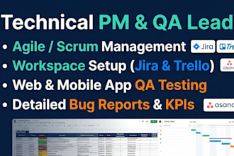 be your technical project manager and QA software tester