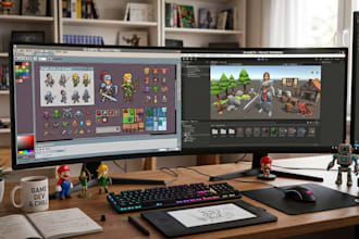 create low poly survival game assets for unity and unreal