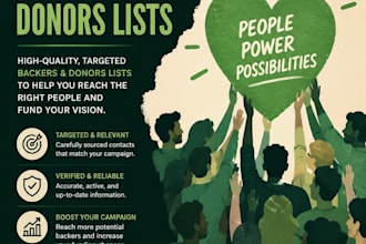 generate crowdfunding donor and backers list research reports for your campaign