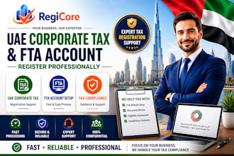 register your uae corporate tax and fta account professionally
