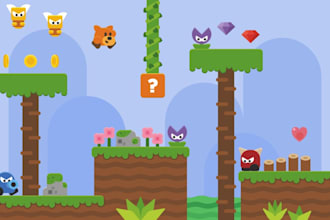 develop 2d webgl game, IOS, android and unity mobile game