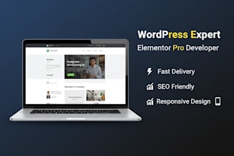 design and develop a premium wordpress website with elementor and SEO