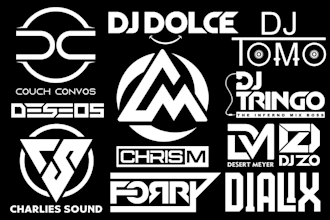 design creative logo for djs, music, brand and artists