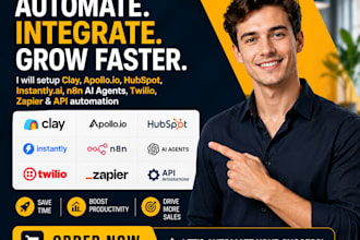 setup clay com hubspot zapier twilio n8n instantly api automation