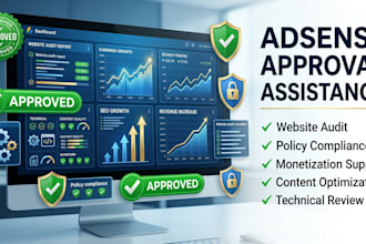help get domain google adsense approval, audit, optimize and monetize