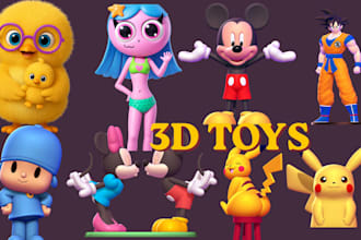 sculpt stylized 3d toy, vinyl figure, collectible figurine, bjd model, stl file