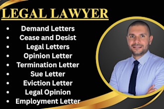 write a professional demand letter and legal correspondence