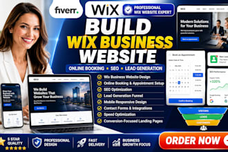build wix business website with online booking, SEO lead generation for smbs