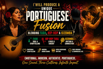 produce a unique portuguese fusion track blending fado hip hop and kizomba