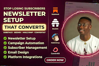 setup beehive newsletter beehiiv automation substack mailchimp convertkit expert