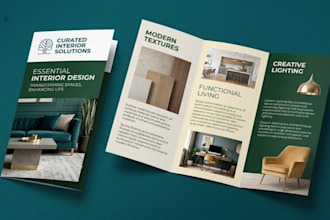 design professional business brochure, trifold brochure design