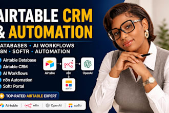build airtable database, airtable CRM, automation and ai workflow