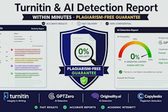 generate urgent plagiarism and ai report