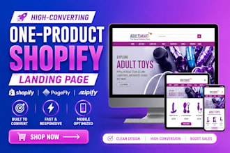 build shopify landing page one product store with pagefly