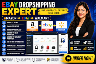 setup ebay lister dropshipping product listing migration amazon to ebay walmart