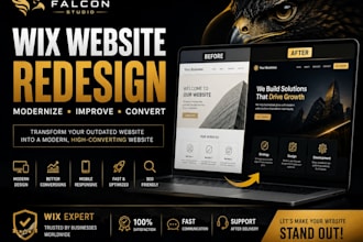 redesign wix website, modernize wix website and improve wix website design