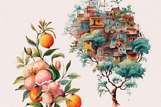 draw watercolor illustrations art