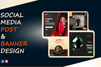 make modern and attractive social media post designs