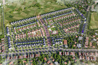 transform 3d residential masterplan aerial siteplan urban layout township render