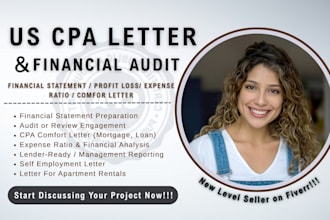 sign US CPA mortgage letter audit review financial statements profit loss notary