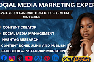 manage your social media , create content and post consistently