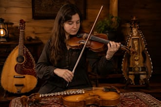 record authentic fiddle baroque viola and hurdy gurdy for folk music
