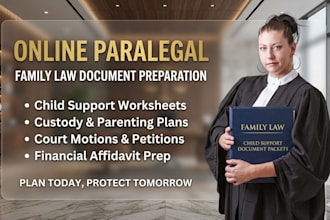 be your online paralegal for child support and family law documents