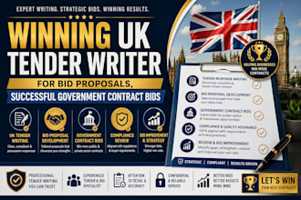 winning uk tender writer for bid proposals, successful government contract bids