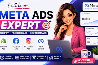 be your meta ads expert for shopify facebook ads  instagram ads sales marketing