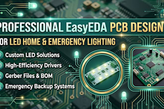 professional easyeda pcb design for led home and emergency lighting