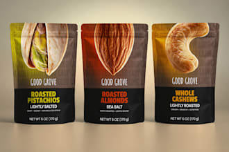 design professional stand up pouch packaging for your brand