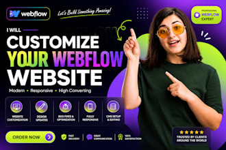 customize your webflow website as a professional webflow expert