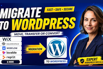 migrate wordpress website, transfer host, domain, ai website to wordpress
