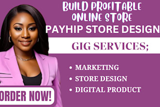 setup payhip store, payhip website, payhip online digital product store