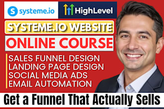 build health and wellness systeme io website design systeme io course automation