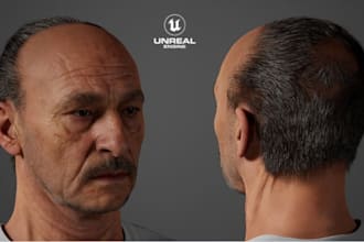 sculpt 3d metahuman character 3d rigging and modeling game ready 3d head design
