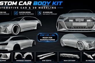 build car body kit widebody kit car model car part automotive cad for 3d print