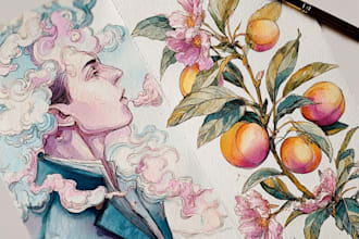 draw a watercolor illustrations