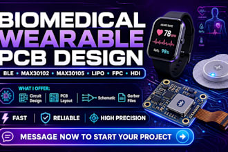 design biomedical wearable pcb for ble max30102 max30105 lipo fpc hdi antenna