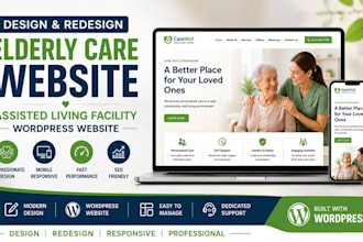 design,redesign elderly care website,assisted living facility wordpress website