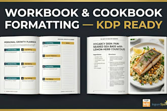 format your workbook cookbook or course book for KDP print