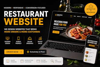 build a restaurant online ordering website and migration