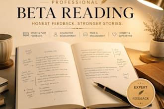 beta read, critique and give detailed feedback on your writing
