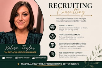 provide recruiting and talent acquisition consulting