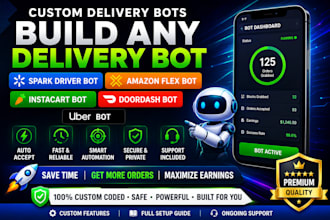 create spark driver bot, amazon flex bot, instacart bot, doordash bot ,uber bot